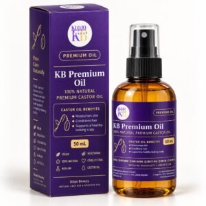 KB Premium Oil 50 ml castor oil bottle and box